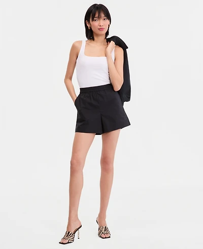 I.n.c. International Concepts Women's Pull-On Linen-Blend Shorts, Macy's Exclusive