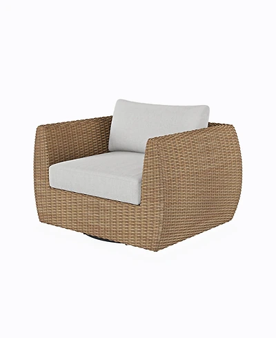 Sculptura 42" Aluminum Outdoor Swivel Club Chair, Created for Macy's