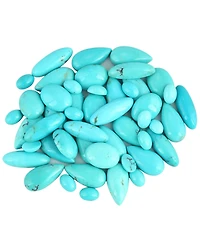 American West Jewelry Sterling Silver Kingman Turquoise Pear-Shaped Concha Lever Back Earrings