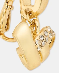 Anne Klein Pave Knot Heart Clip-On Drop Earrings