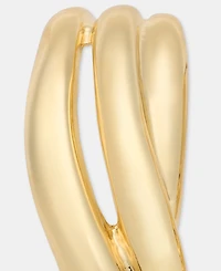 Anne Klein Medium Triple-Row Twisted C-Hoop Earrings, 1.23"