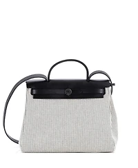 Pre-Owned HERMES 31 Herbag Zip Criss Viking Toile and Leather