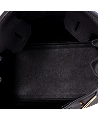 Pre-Owned HERMES Birkin 30 Handbag Black Togo with Rose Gold Hardware
