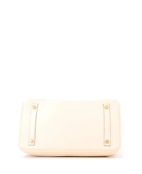 Pre-Owned HERMES Birkin 30 Handbag Light Clemence with Gold Hardware