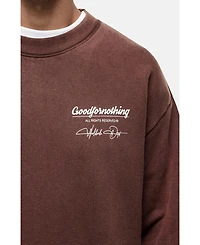 Good For Nothing Men's Washed Rust Cult Sweathsirt