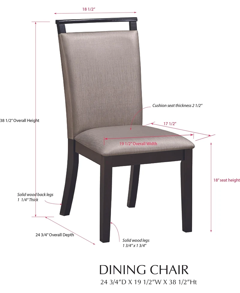 Kings Brand Furniture Set of 2 White & Champagne Modern Dining Chairs – Upholstered Polyester with Wood Legs