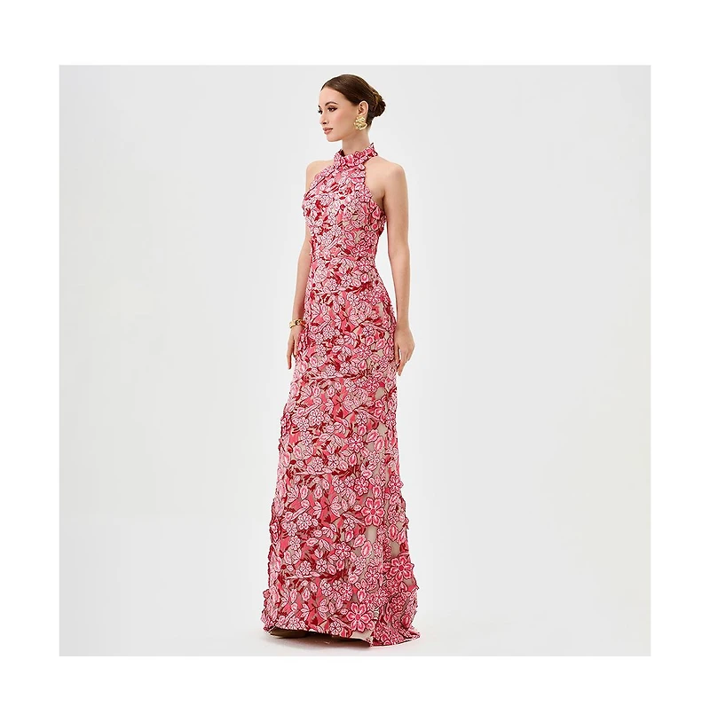 Bariano Women's Salome High Neck Gown