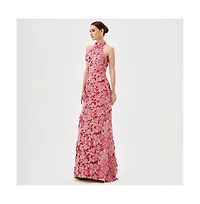 Bariano Women's Salome High Neck Gown