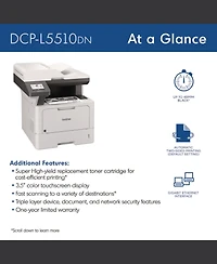 Brother DCPL5510DN Business Laser Aio Printer Copy Print Scan
