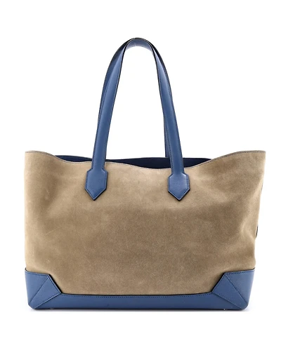 Pre-Owned HERMES 36 Maxibox Cabas Doblis Suede with Epsom