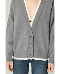 Nocturne Women's Crystal-Button V-Neck Cardigan