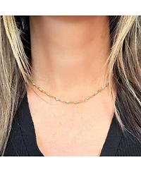 The Lovery Enamel Heart Link Necklace 14K Gold-Plated Sterling Silver