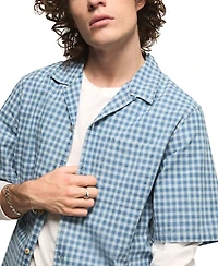 Lucky Brand Men's Untucked Camp Collar Shirt