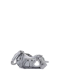 Pre-Owned Balenciaga Small Le Cagole Giant Studs Shoulder Bag Embossed Leather