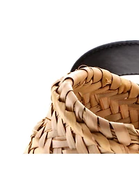 Pre-Owned Chloe Medium Sense Basket Tote Raffia with Leather