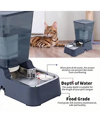Aronkl Automatic Pet Feeder and Water Dispenser, 5.2L Capacity, Bpa Free, Durable Design