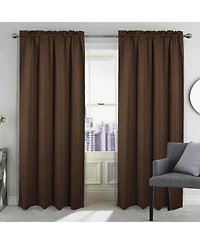 Rt Designers Collection 100% Polyester Twilight Blackout Rod Pocket Curtain Panel 54" x 90