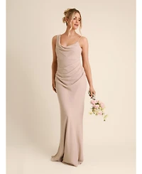 Six Stories Women's Cowl Front Chiffon Bridesmaid Dress
