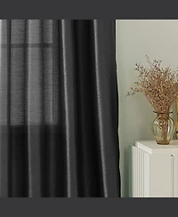 Rt Designers Collection 100% Polyester 82 Gsm Faux Silk Nikki Rod Pocket Curtain Panel 54" x 90"