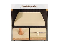 Outdoor Wicker Dining Chairs Set of 4 with High Back Support