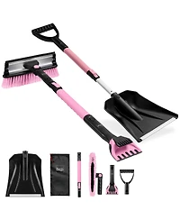 Best Choice Products 39" Extendable Snow Brush with Shovel, Squeegee and Ice Scraper with Storage Bag