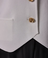 Donna Karan New York Women's Scoop Neck Button-Up Sweater Vest