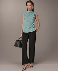 Donna Karan New York Women's Gathered Shoulder Blouse