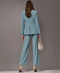 Donna Karan New York Womens Long Sleeve Blazer Andstraight Leg Pants