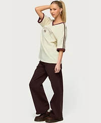 Edikted Women's Australia 96 Contrast Oversized T Shirt