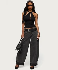 Edikted Women's Lielle Lacey Layered Halter Top