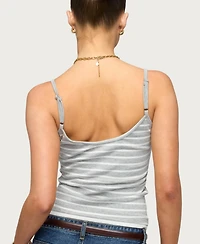 Edikted Women's Layered Contrast Striped Tank Top