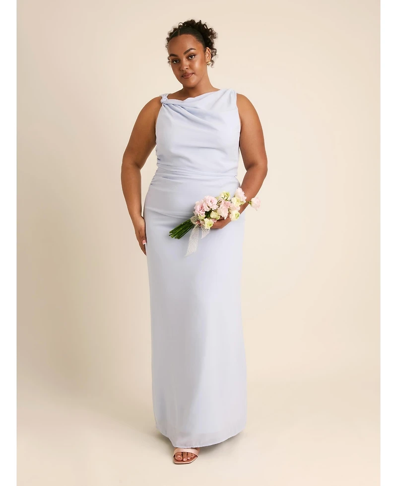 Six Stories Women's Twist Asym Chiffon Bridesmaid Dress