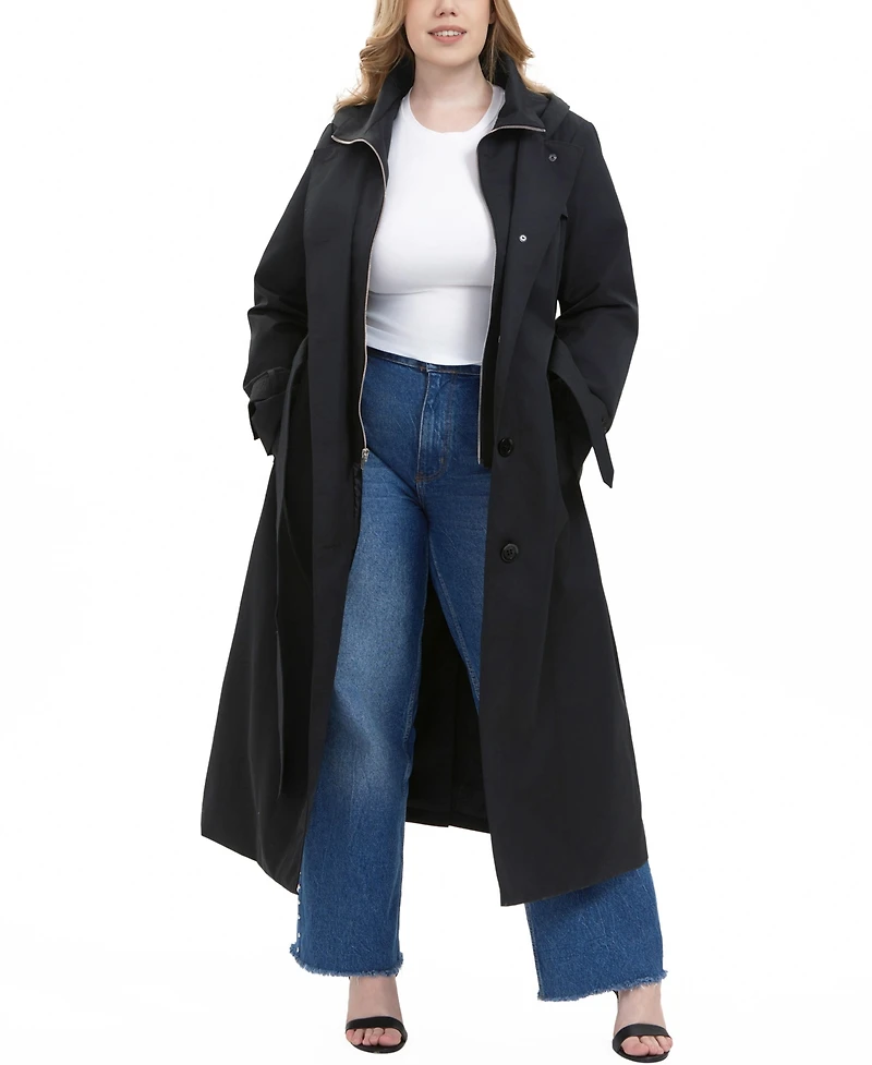 Bgsd Plus Hooded Water-Resistant Trench Coat