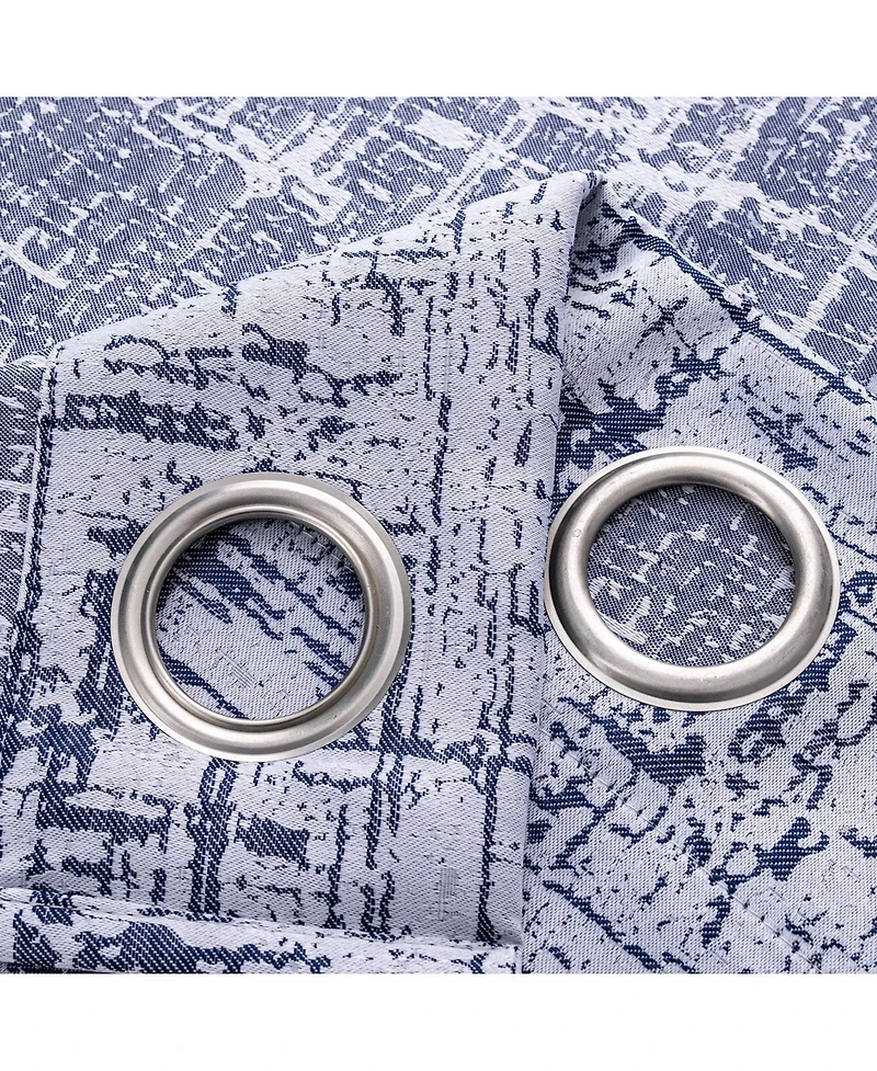 Rt Designers Collection 100% Polyester 140 Gsm Luca Jacquard Grommet Curtain Panel 54" x 84