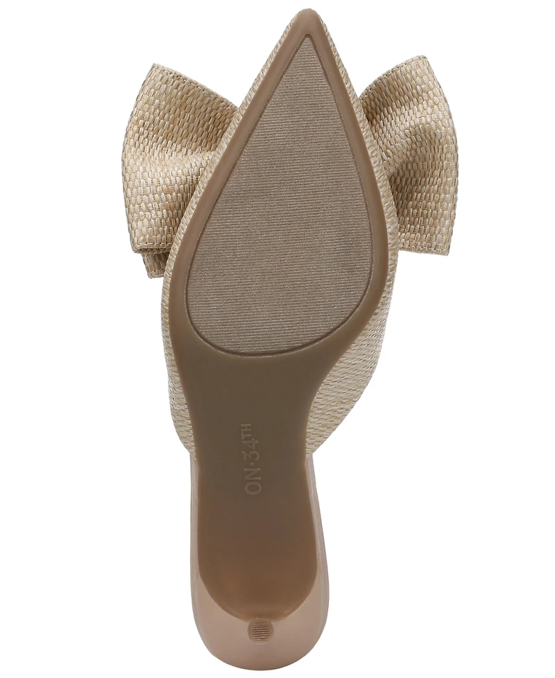 On 34th Alaynaa Pointed-Toe Bow Mule Pumps, Exclusively at Macy's