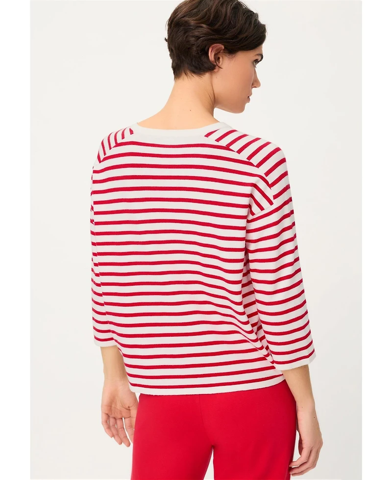 Olsen Women's Striped Fine Knit Sweater