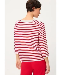 Olsen Women's Striped Fine Knit Sweater