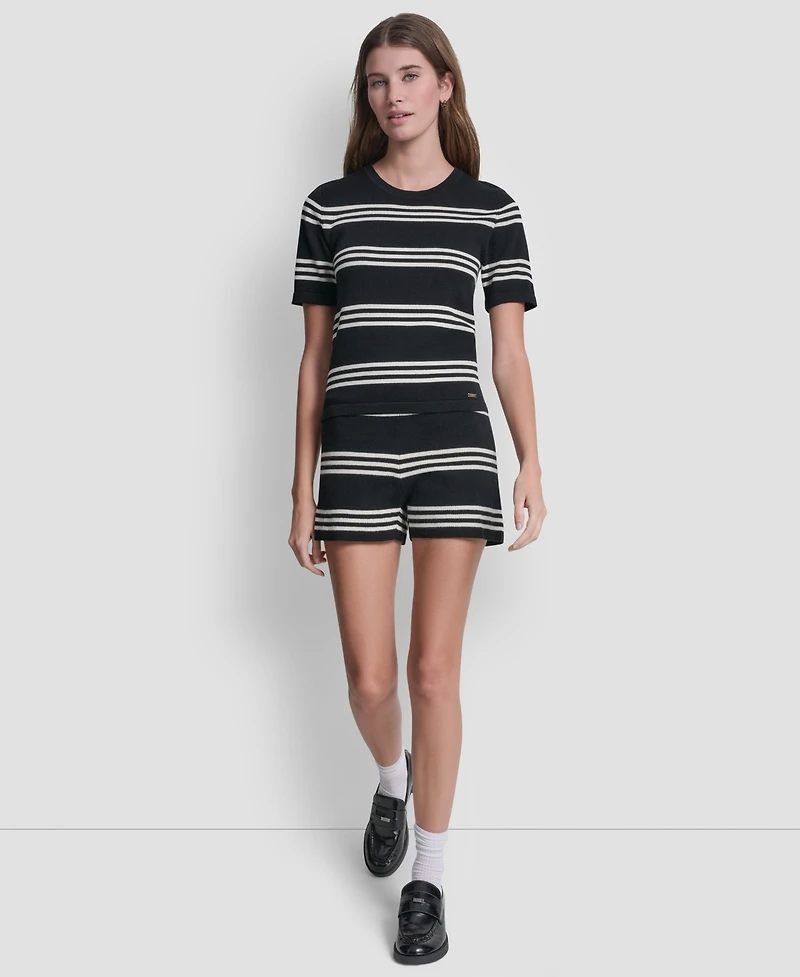 Dkny Jeans Women's Striped Crewneck Sweater