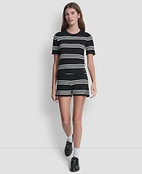 Dkny Jeans Women's Striped Crewneck Sweater