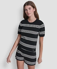 Dkny Jeans Women's Striped Crewneck Sweater