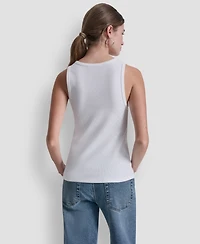 Dkny Jeans Women's Rhinestone V-Neck Tank Top