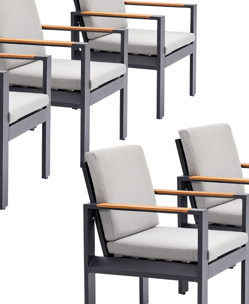 Sienna 6-Pc. Aluminum Outdoor Dining Chair Bundle Set, Created for Macy's