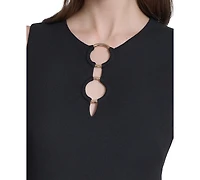 Vince Camuto Women's Ring Cut-Out Detail Midi Dress