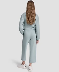 Dkny Sport Women's Metallic Bubble Logo Crop Pants