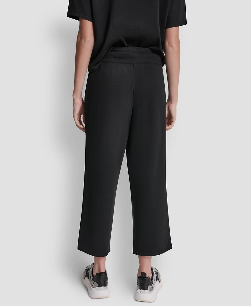 Dkny Sport Women's Metallic Bubble Logo Crop Pants