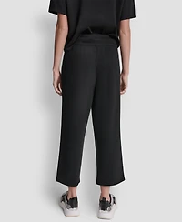Dkny Sport Women's Metallic Bubble Logo Crop Pants