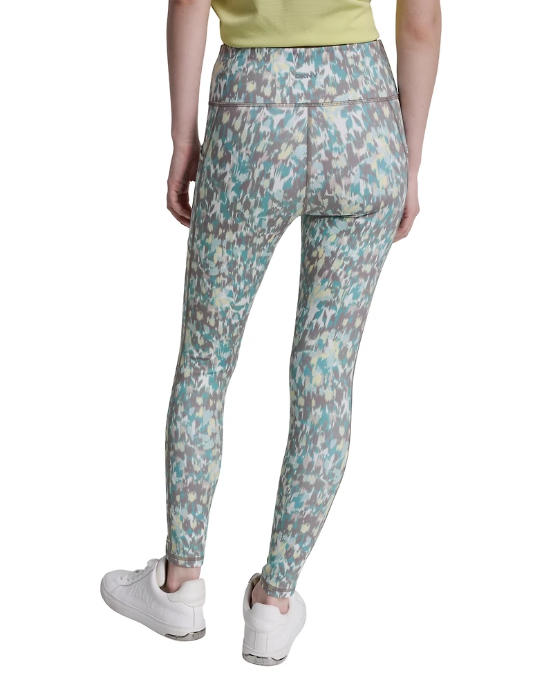 Dkny Women's Printed High-Wasit Fitness Tights