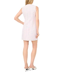 CeCe Women's Sleeveless Button-Down Crewneck Mini Dress