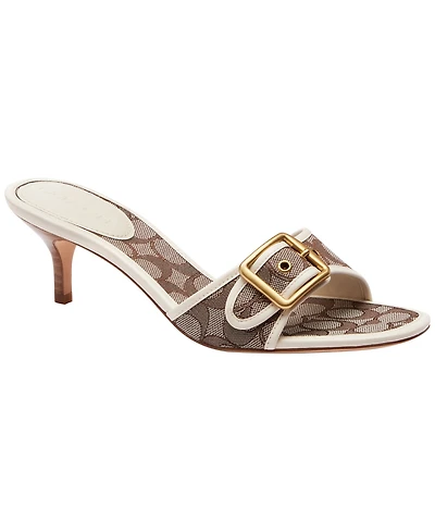 Coach Women's Margot Signature Jacquard Slip-On Sandals