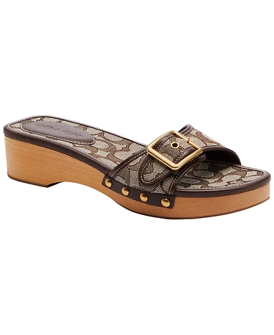 Coach Women's Margot Wooden Slip-On Sandals